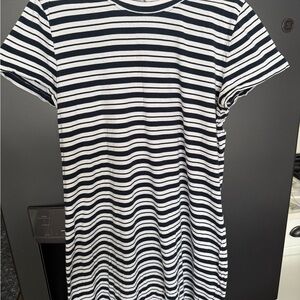 Striped Navy & White T-Shirt Dress
